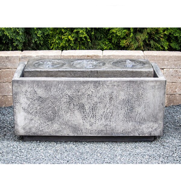 Malibu Beach Cement Garden Fountain Contemporary Design Bubbler